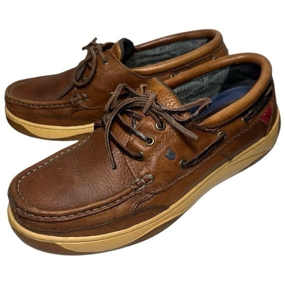 Dubarry of Ireland Men’s Size 7.5 Brown Leather Casual Gore-Tex Boat Deck Shoes - Picture 1 of 10